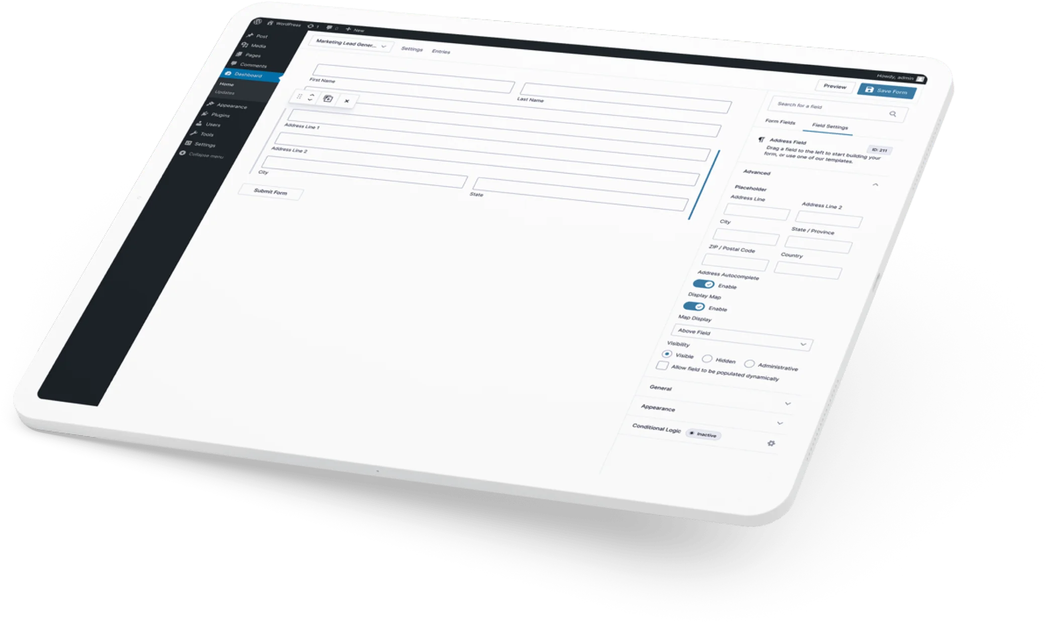 form builder - gravityforms - tidio -email marketing hero-features